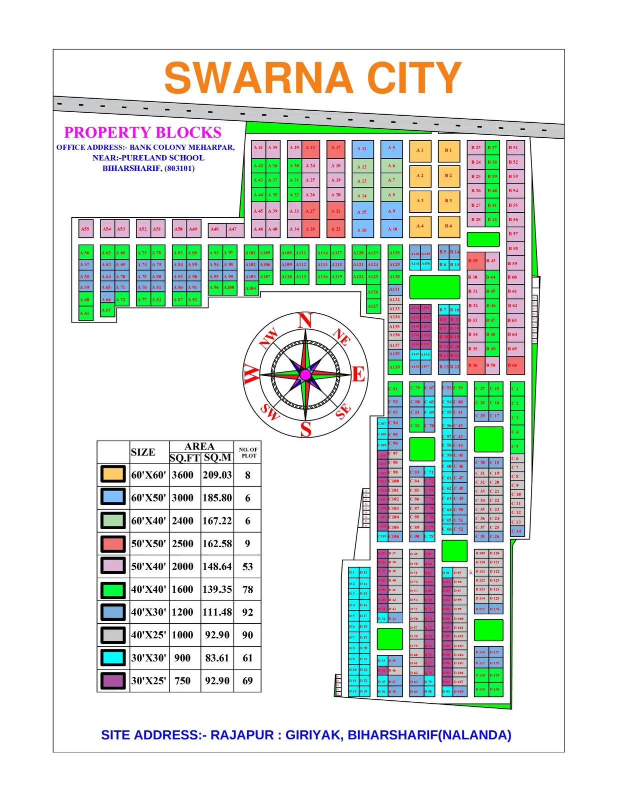 Swarna City Plot Layout
